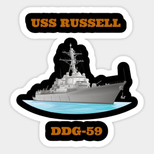 Russell DDG-59 Destroyer Ship Sticker